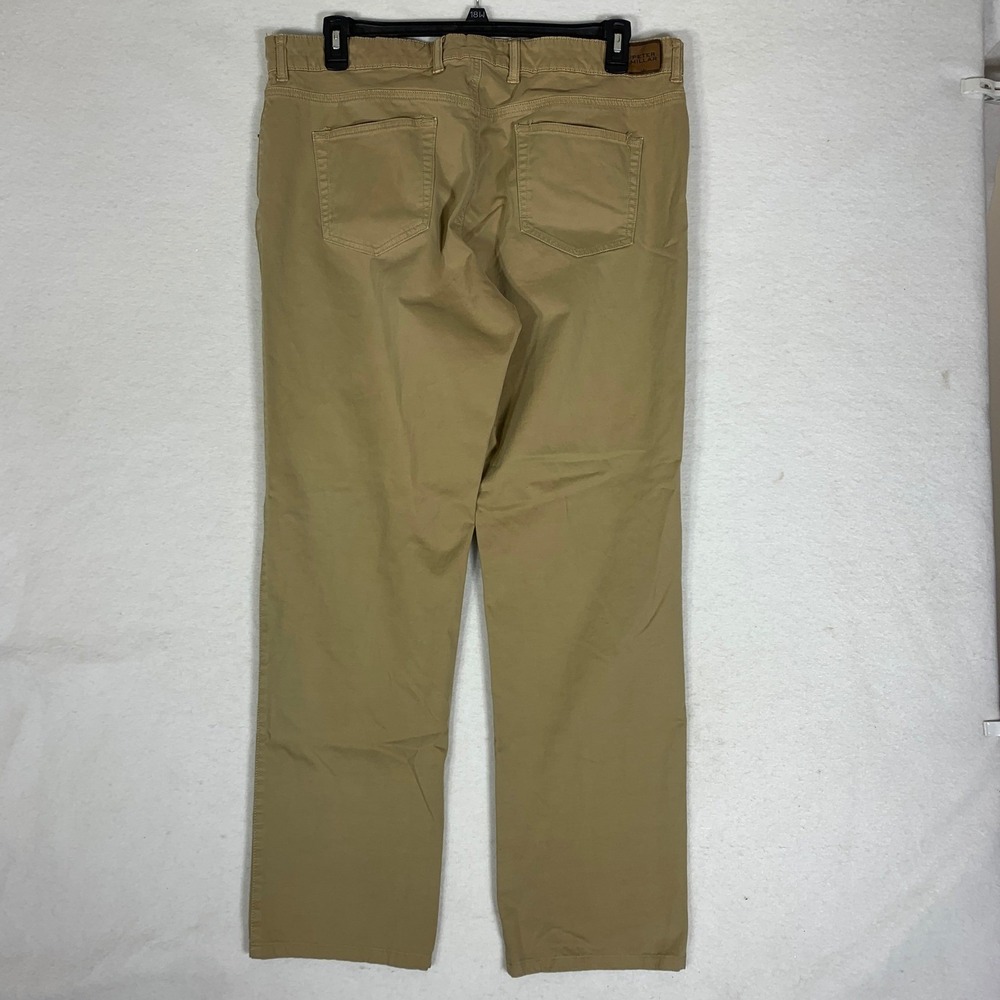 Peter Millar Crown Pants Men 38x30 Khaki Ultimate Sateen 5-Pocket Trousers - Picture 4 of 12